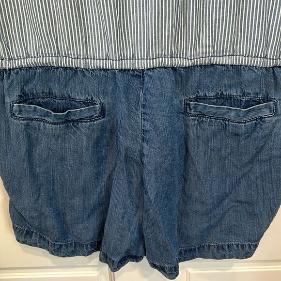 C and C California romper denim with striped denim top size small - Picture 7 of 13